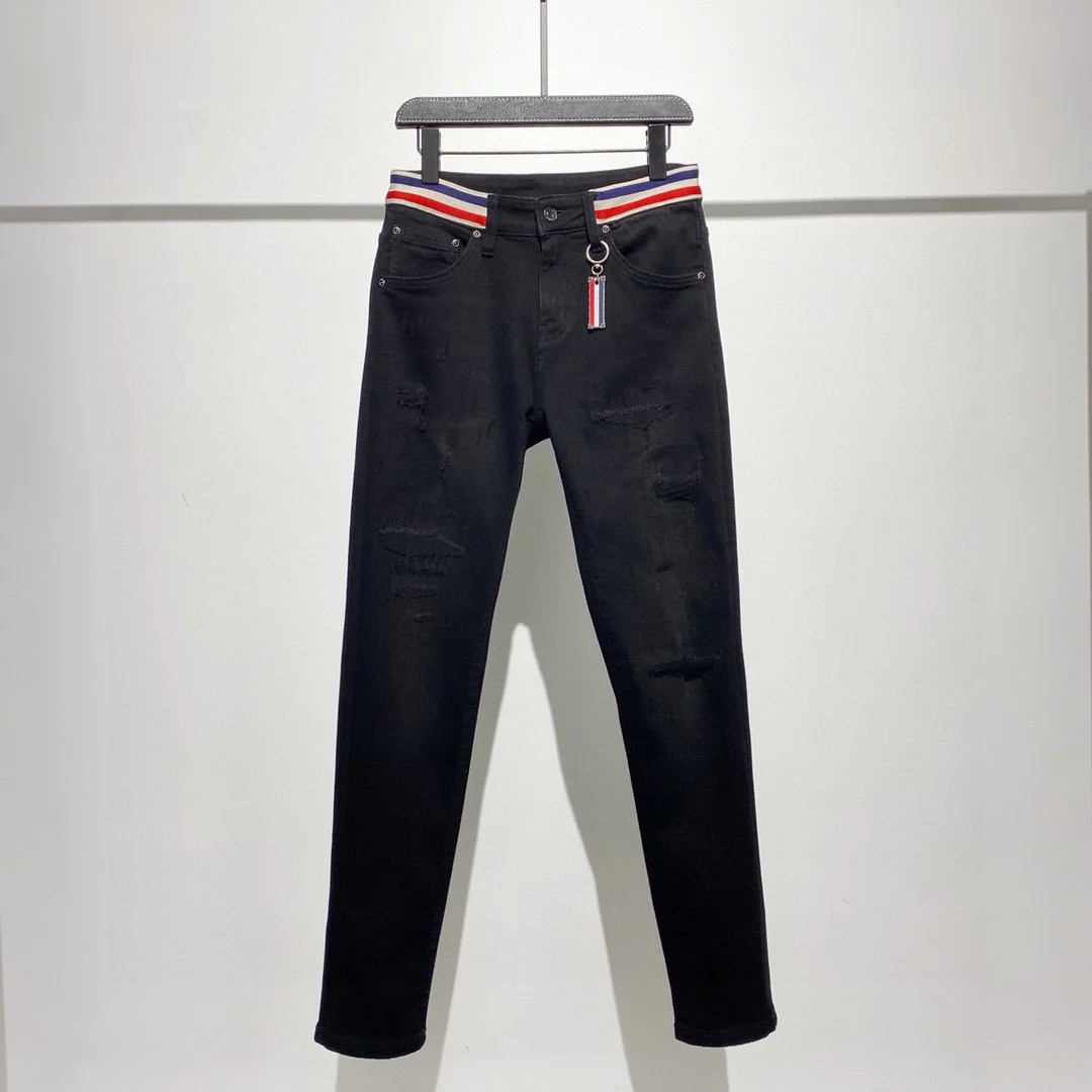 New Men's Jeans Original Hole Design Fashion Brand Four Seasons High-end Jeans Stripes High Quality Denim Men‘s TTB Trousers
New Men's Jeans Original Hole Design Fashion Brand Four Seasons High-end Jeans Stripes High Quality Denim Men‘s TTB Trousers