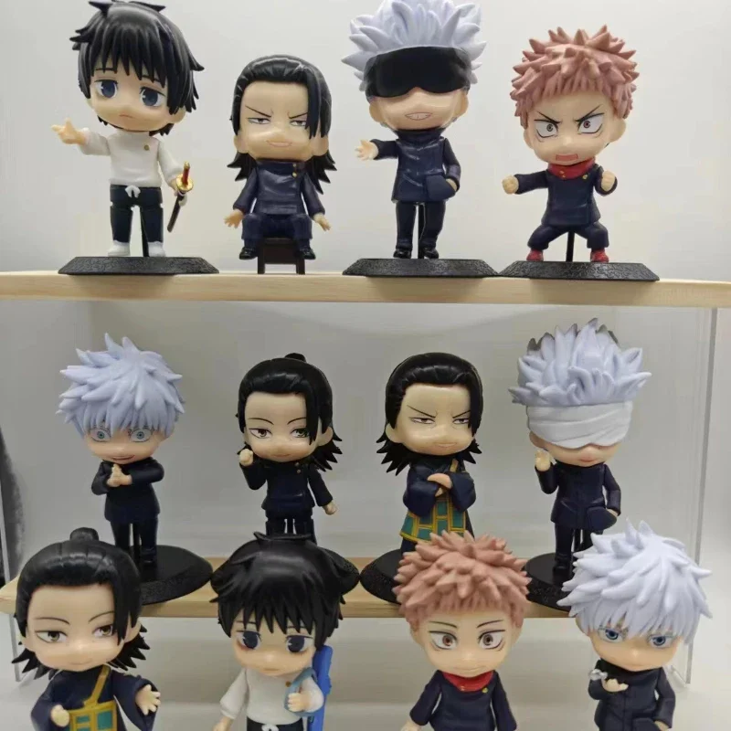 

12Pcs/Set Jujutsu Kaisen Q Version Itadori Yuji Gojo Satoru Geto Suguru Action Figure Collectible Model Toy Figurines Kids Gift