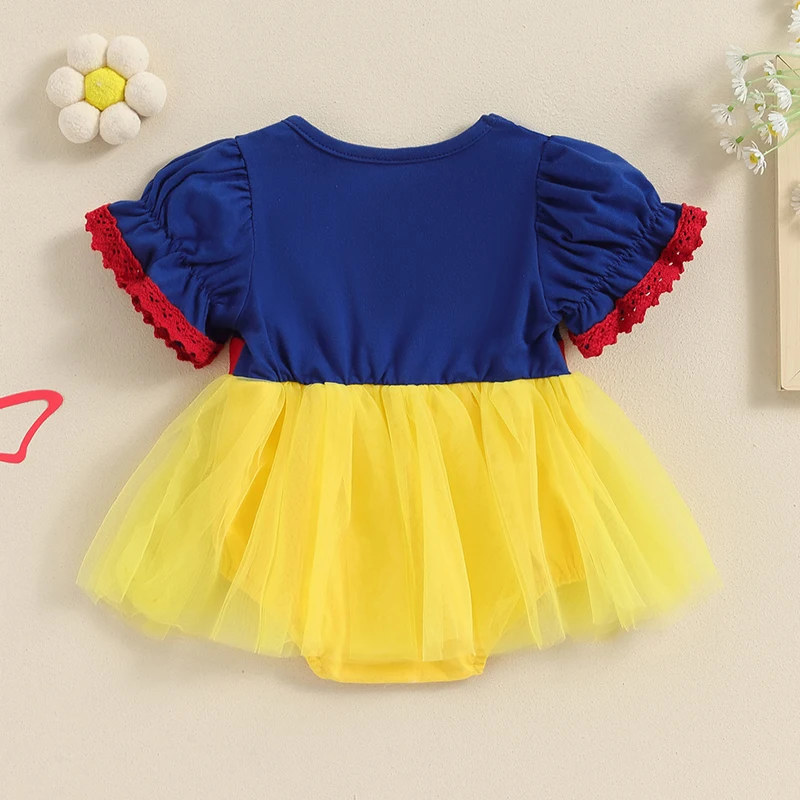 Infant Baby Girl Tulle Princess Romper Dress Summer Short Puff Sleeve Crew Neck Mesh Patchwork Tutu Bodysuit
Infant Baby Girl Tulle Princess Romper Dress Summer Short Puff Sleeve Crew Neck Mesh Patchwork Tutu Bodysuit