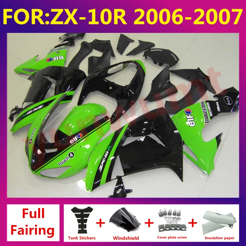 New ABS Motorcycle Plastic Fairing kit Fit For kawasaki Ninja ZX10R 2006 2007 06 07 ZX-10R zx-10 bodywork zxmt set green black
New ABS Motorcycle Plastic Fairing kit Fit For kawasaki Ninja ZX10R 2006 2007 06 07 ZX-10R zx-10 bodywork zxmt set green black
