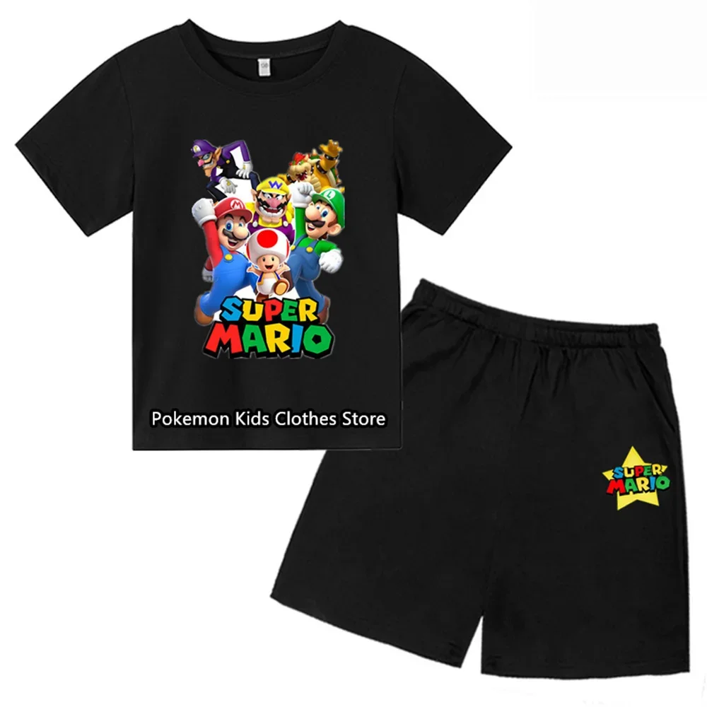 

New Super sonic T-shirt Shorts Two-piece set Children's Clothing Sets Kids Boys Girls Tops Tee sonic T-shirt Pants Suit