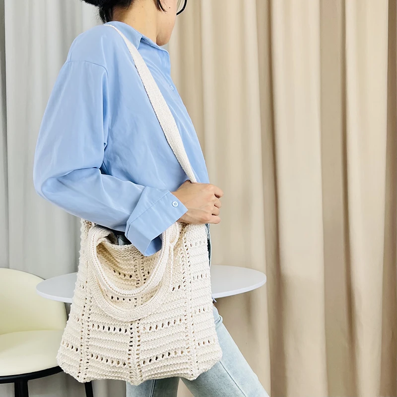 New Knitted Women Shoulder Bag Fashion Large Capacity Tote Crochet Bag Casual Hollow Woven Female Shopping Bags Handbag
New Knitted Women Shoulder Bag Fashion Large Capacity Tote Crochet Bag Casual Hollow Woven Female Shopping Bags Handbag