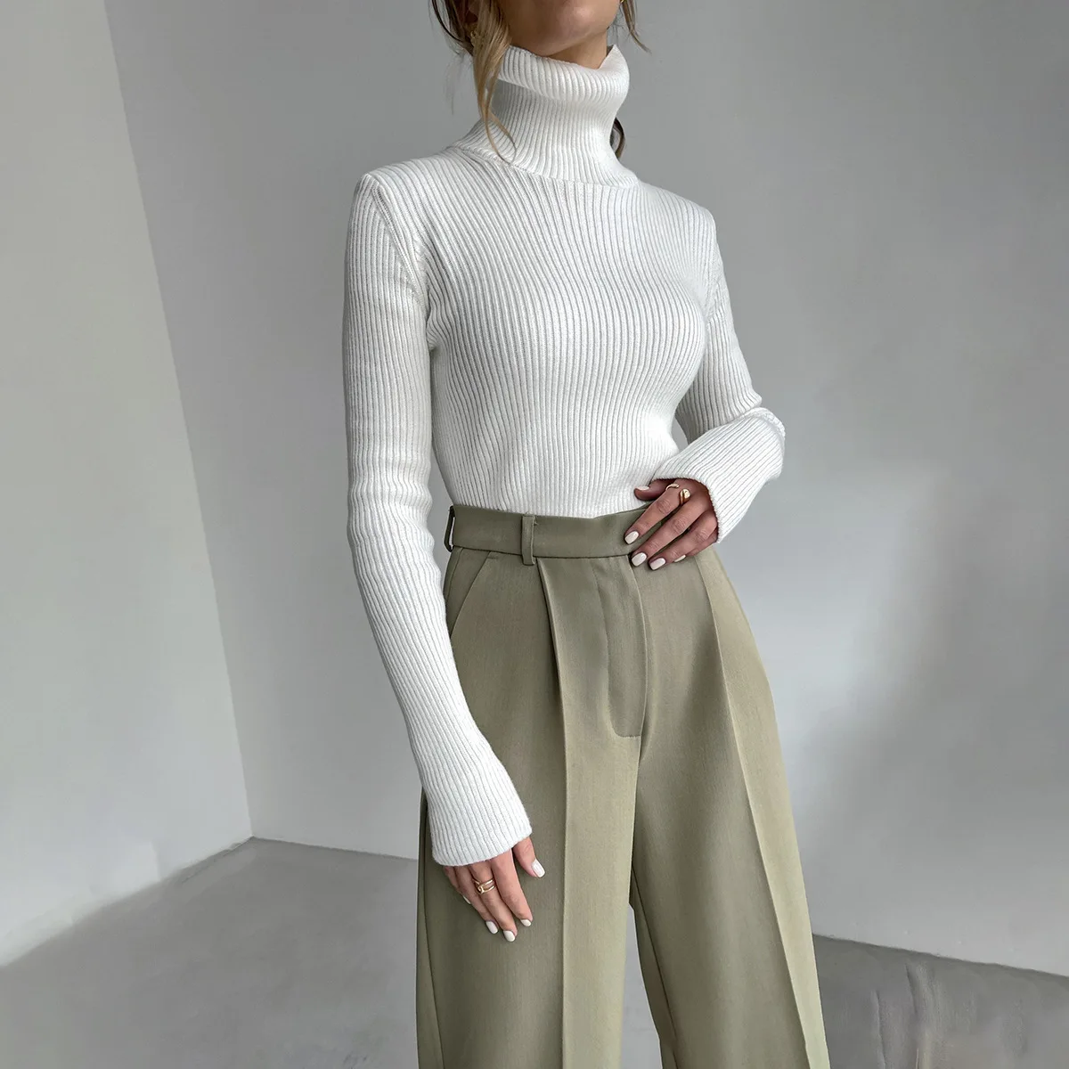 Turtleneck Sweater 2023 Autumn Winter Slim Long Sleeved Knitted Pullovers Casual All-match Sweaters Bottom Knitwears Clothing
Turtleneck Sweater 2023 Autumn Winter Slim Long Sleeved Knitted Pullovers Casual All-match Sweaters Bottom Knitwears Clothing
