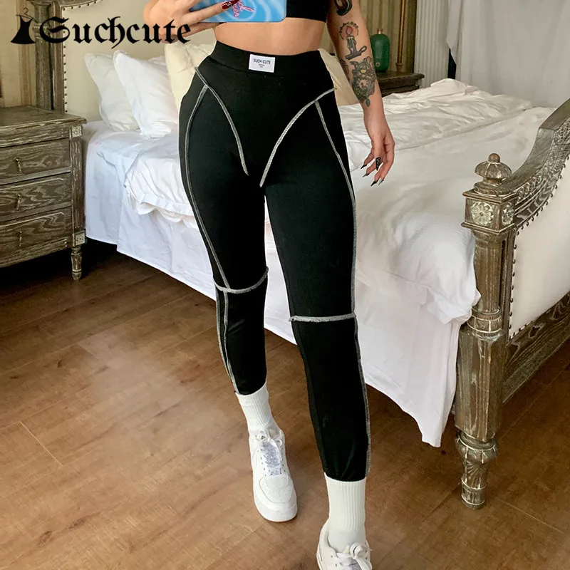 SUCHCUTE Sporty Bright Line Design Skinny Trouser Casual Black Low Waist Jogger Pants Women Basic Yoga Stretch Legging Spring
SUCHCUTE Sporty Bright Line Design Skinny Trouser Casual Black Low Waist Jogger Pants Women Basic Yoga Stretch Legging Spring