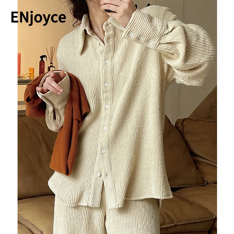 Women Simple Home Lazy Loose Shirts Female Korean Style Casual Lantern Sleeve Blouse Trendy Wide Shoulder Shirt Tops Winer
Women Simple Home Lazy Loose Shirts Female Korean Style Casual Lantern Sleeve Blouse Trendy Wide Shoulder Shirt Tops Winer