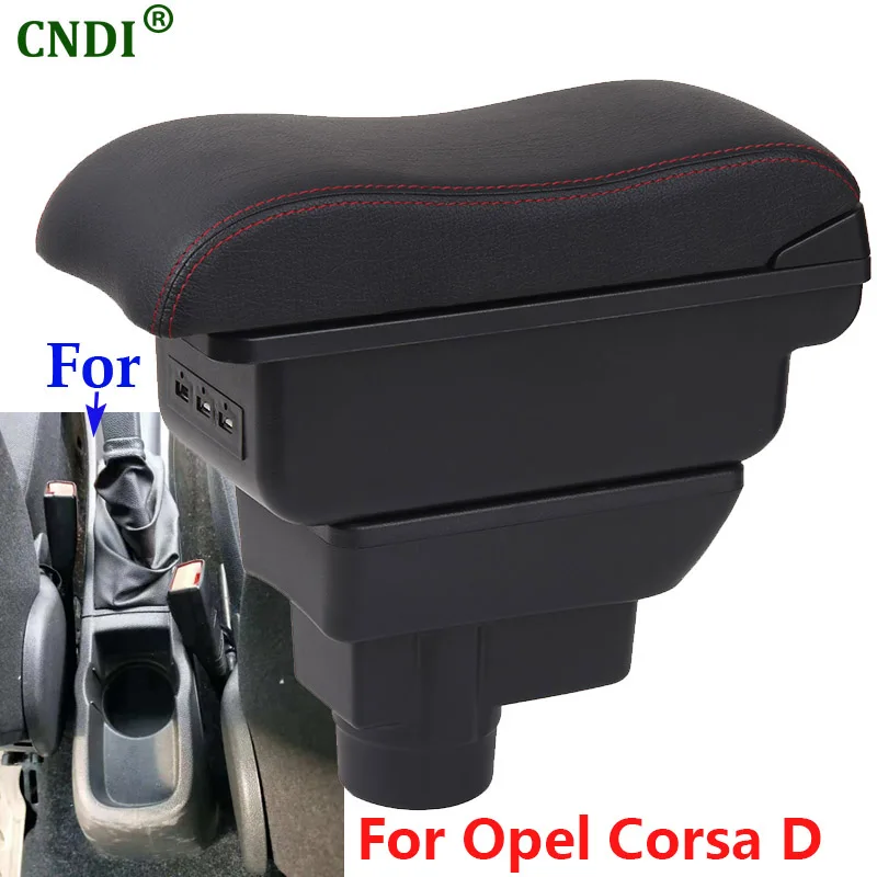 

For Opel Corsa Armrest For Opel Corsa D Car armrest box Auto Storage box Retrofit parts Interior details Car accessories