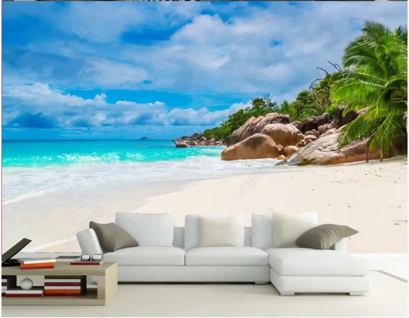 

custom mural 3d Wallpapers on the wall Modern Hawaiian Beach Seascape living room home decor photo wallpaper for walls in rolls