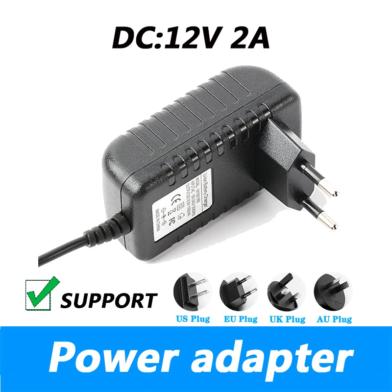 

AC 100-240V TV Set Top Box Power Adapter DC 12V 2A UK Plug AU Plug 5.5*2.1MM Power Supply Lighting Transformer