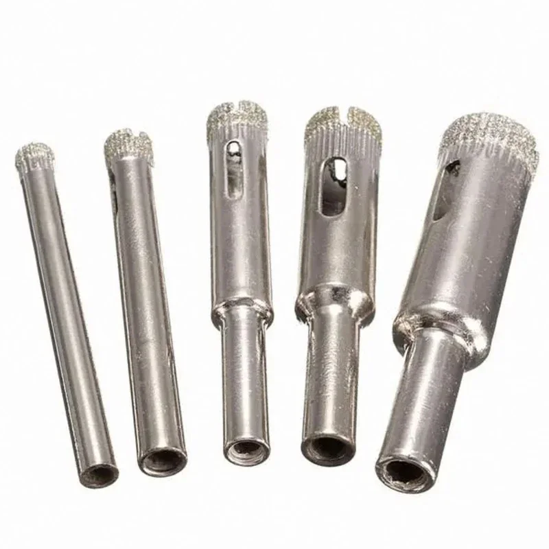 

5/10pcs Diamond Coated HSS Drill Bits Set 5/6/8/10/12mm Tile Marble Glass Ceramic Hole Saw Metal Drilling Bits For Power Tools