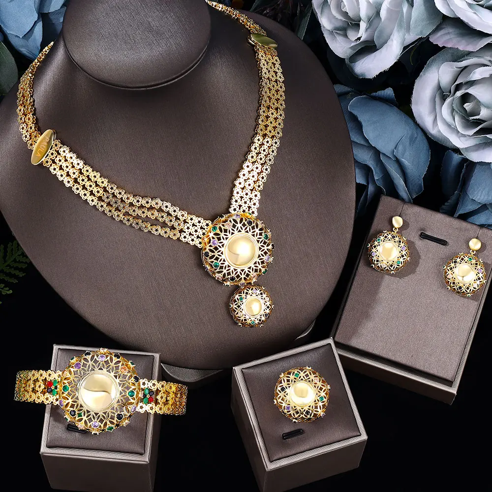 2022 New Available Libya Dubai African Wedding 24k Gold Plated Bridal Jewelry Set Women
2022 New Available Libya Dubai African Wedding 24k Gold Plated Bridal Jewelry Set Women