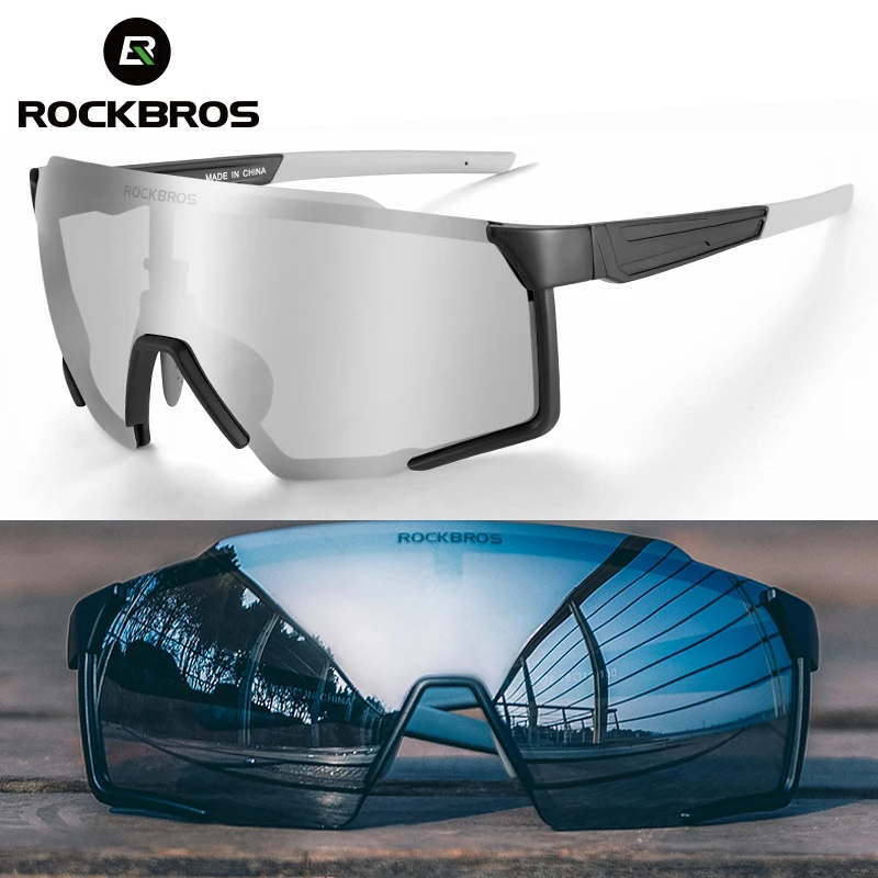 

ROCKBROS Polarized Cycling Glasses Photochromic Cycling Glasses Men's Sunglasses Outdoors Sports Riding Goggles Bicycle Eyewear