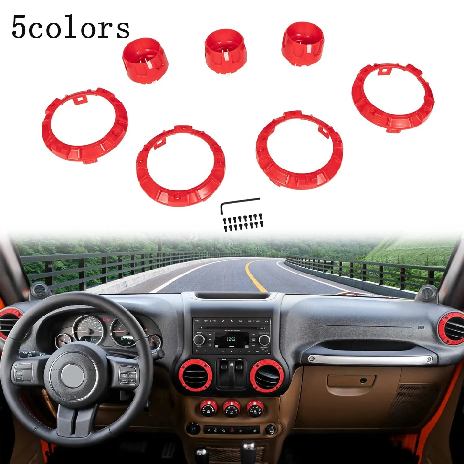 TENG MILE Car Interior Accessories AC Control Knob Cover & Air Outlet Air Vent Trim Cover Kit fit for Jeep Wrangler JK 2011-2018
TENG MILE Car Interior Accessories AC Control Knob Cover & Air Outlet Air Vent Trim Cover Kit fit for Jeep Wrangler JK 2011-2018