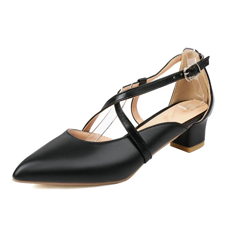 Size 34-48 Women's Sandals Summer New Pointed Block 4cm Mid-heel Cross Strap Hollow Sandals Casual Shoes For Woman
Size 34-48 Women's Sandals Summer New Pointed Block 4cm Mid-heel Cross Strap Hollow Sandals Casual Shoes For Woman