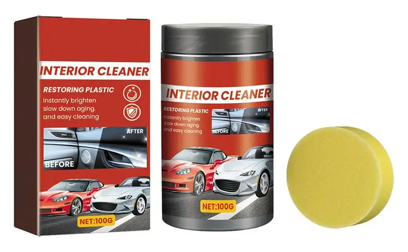 Car Plastic Restorer Paste Auto Interior Detailing Wax Plastic Restorer Back To Black Gloss Car Dashboard Cleaner with Sponge
Car Plastic Restorer Paste Auto Interior Detailing Wax Plastic Restorer Back To Black Gloss Car Dashboard Cleaner with Sponge