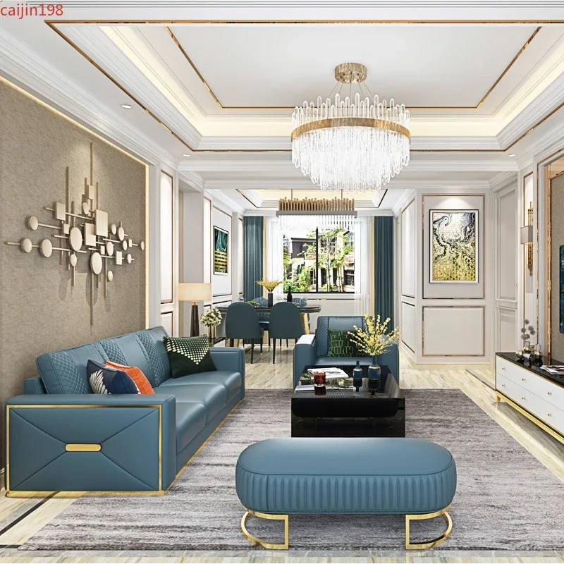 Loveseat SOFA modern light luxury living room Italian style is very simple and small, three people combined home furniture
Loveseat SOFA modern light luxury living room Italian style is very simple and small, three people combined home furniture