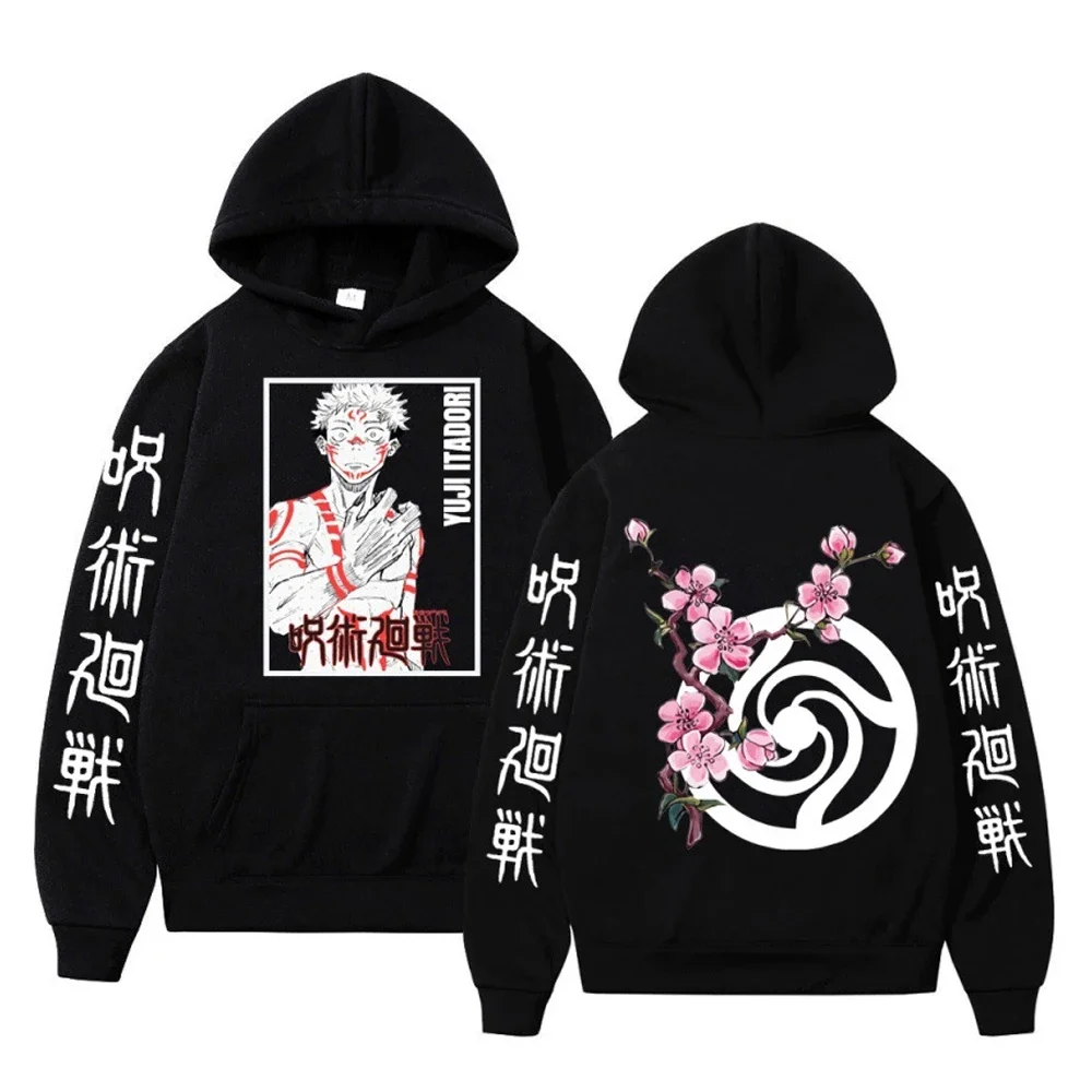 

Hoodies Anime de Jujutsu Kaisen, moletom fino de lã, Itadori Gojo Satoru, pulôver Y2K, moletons com capuz, primavera e outono