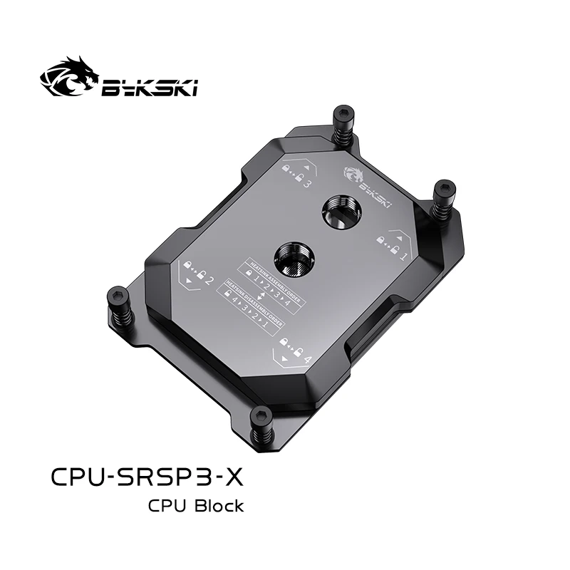 

Bykski CPU-SRSP3-X CPU All Metal Water Block Cooler For AMD TR4 AI Cloud Computing Liquid Cooling Copper Radiator