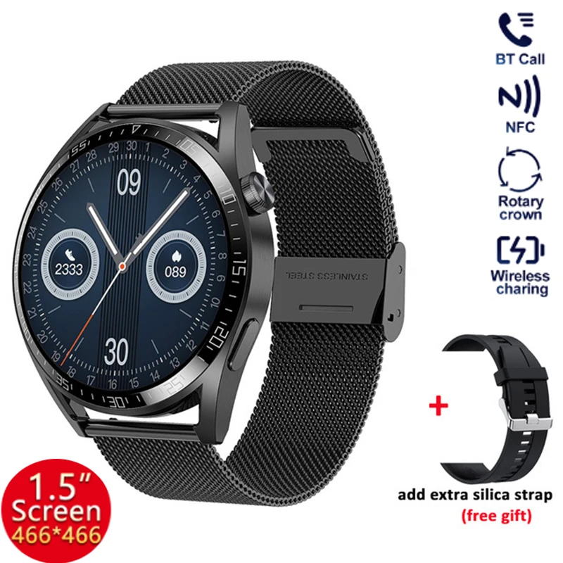 

2023 New Bluetooth Call Smart Watch Men Waterproof Sport Fitness Tracker Weather Display Man Smartwatch For OnePlus Nord CE 3 Li