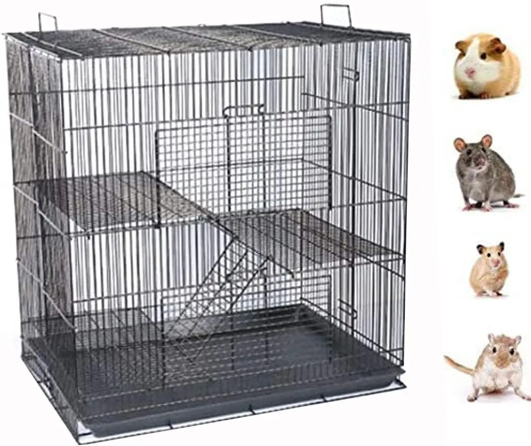 Small Animal Critters Collapsible Chewproof Metal Cage Tight 3/8-inch Bar Spacing for Sugar Glider Chinchilla Ferret Rats Mouse
Small Animal Critters Collapsible Chewproof Metal Cage Tight 3/8-inch Bar Spacing for Sugar Glider Chinchilla Ferret Rats Mouse