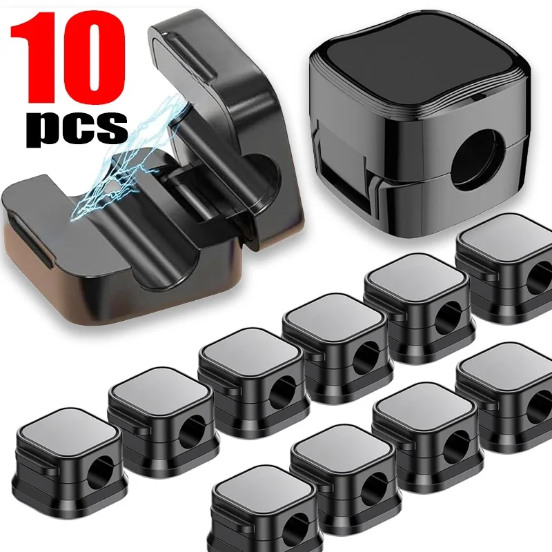 1/10Pcs Magnetic Cable Clips Cables Smooth Adjustable Cord Holder Under Desk Cable Management Wire Keeper Cable Organizer Holder
1/10Pcs Magnetic Cable Clips Cables Smooth Adjustable Cord Holder Under Desk Cable Management Wire Keeper Cable Organizer Holder