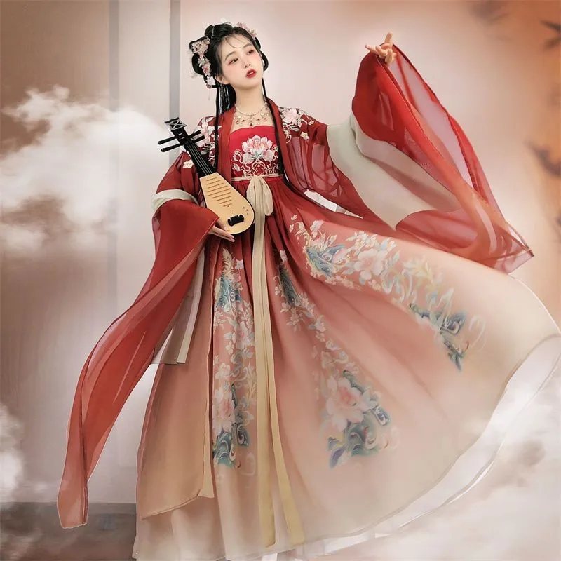 

Hanfu ancient dress female Tang Dynasty Chebula skirt big sleeve shirt full Kezi skirt chest-length piece of fairy daily suit