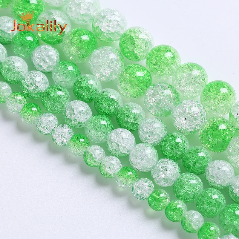 6 8 10mm Natural Green White Snow Crackle Quartz Crystal Stone Beads For Jewelry Making Round Loose Beads Fit DIY Bracelets 15"
6 8 10mm Natural Green White Snow Crackle Quartz Crystal Stone Beads For Jewelry Making Round Loose Beads Fit DIY Bracelets 15"