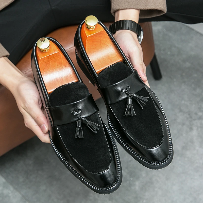 

Men Casual Tassel Loafers Formal Dress Anti skid Lightweight Slip On Shoes Business Office Wedding Party Spring Summer Autumn