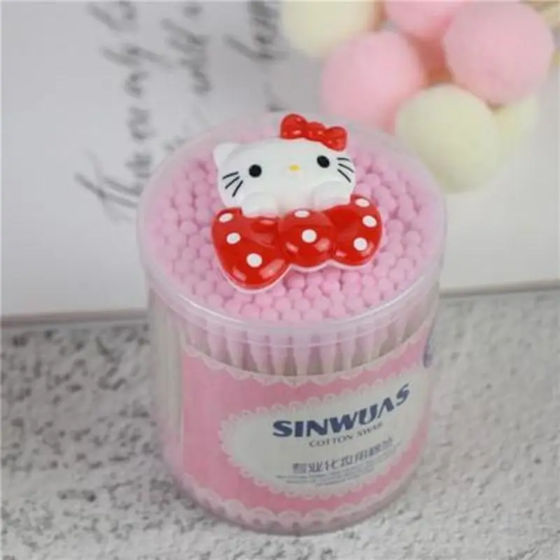 200pcs/box Kawaii Sanrios Cotton Swab Cartoon Cute Hello Kittys Household Makeup Cleaning Cotton Swab Anime Toy Gift
200pcs/box Kawaii Sanrios Cotton Swab Cartoon Cute Hello Kittys Household Makeup Cleaning Cotton Swab Anime Toy Gift