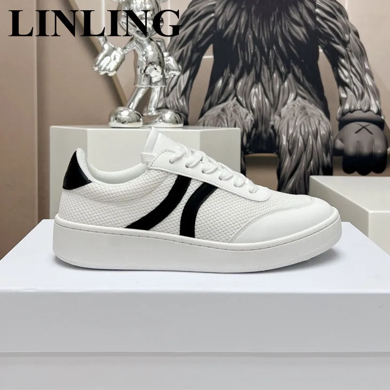 Men Shoes Leather Mesh Patchwork Casual Shoes 2023 Designer Platform Lace-up Sneakers Women Vulcanized Shoes Zapatillas Hombre
Men Shoes Leather Mesh Patchwork Casual Shoes 2023 Designer Platform Lace-up Sneakers Women Vulcanized Shoes Zapatillas Hombre