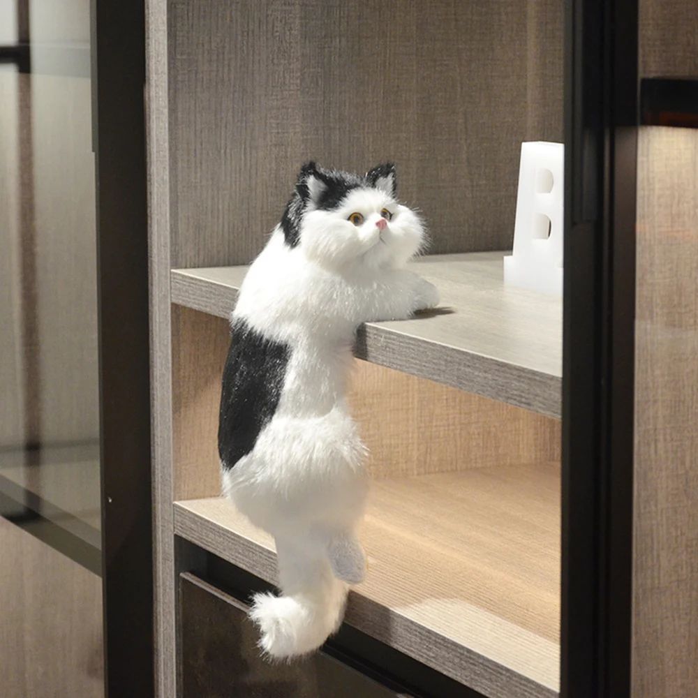 Figurines Hanging Realistic Pet Figurines Toy Cute Simulation Cat Home Ornaments TV Cabinet Home Decoration Accessories for Gift
Figurines Hanging Realistic Pet Figurines Toy Cute Simulation Cat Home Ornaments TV Cabinet Home Decoration Accessories for Gift