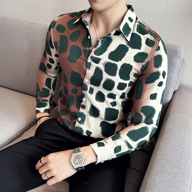 4XL-M Slim Shirt Dark Green Camisa Social Masculina Men Dress Shirt Fall British Men Gold Velvet Hollow Long Sleeve Shirt
4XL-M Slim Shirt Dark Green Camisa Social Masculina Men Dress Shirt Fall British Men Gold Velvet Hollow Long Sleeve Shirt