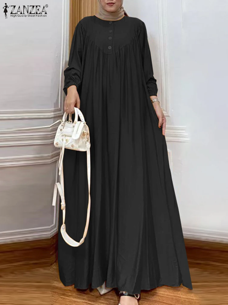 ZANZEA Muslim Hijab Dress Dubai Turkey Abaya Women Autumn Long Sleeve Maxi Sundress Robe Femme Casual Solid Vestidos Islamic
ZANZEA Muslim Hijab Dress Dubai Turkey Abaya Women Autumn Long Sleeve Maxi Sundress Robe Femme Casual Solid Vestidos Islamic