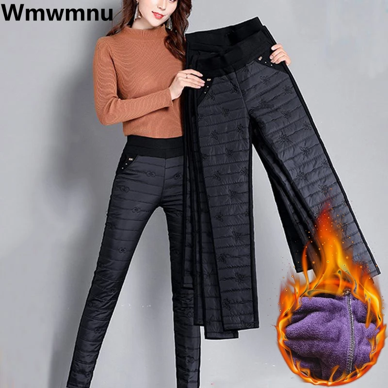 Velvet Lined Winter Down Cotton Pantalones Thicken Warm Pencil Pants Elastic High Waist Skinny Spodnie Plus Size 80kg Trousers
Velvet Lined Winter Down Cotton Pantalones Thicken Warm Pencil Pants Elastic High Waist Skinny Spodnie Plus Size 80kg Trousers