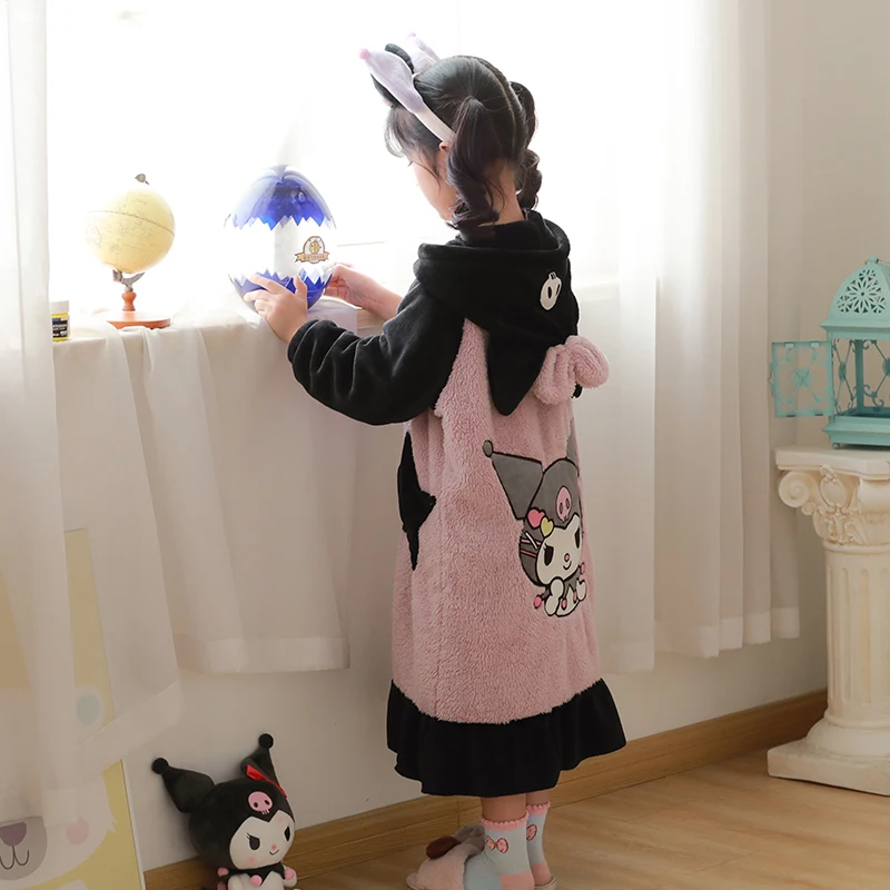 Sanrioed Kuromi Cinnamoroll Cartoon Pajamas Ins Girly Heart Kawaii Long Flannel Nightgown Home Wear Set Holiday Gifts
Sanrioed Kuromi Cinnamoroll Cartoon Pajamas Ins Girly Heart Kawaii Long Flannel Nightgown Home Wear Set Holiday Gifts