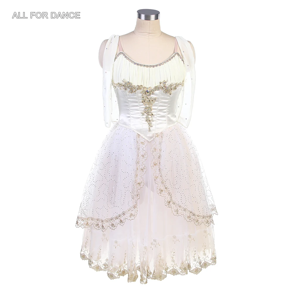 

B24065 Ivory Long Romantic Tutu Skirt Adult Girls Professional Ballet Dance Tutu Ballerina Stage Show Clothes