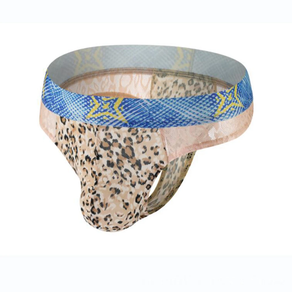 Sexy Leopard Mesh Sheer T-back Thong Men Bikini Briefs Man Slim Low Waist Pouch G-String Underwear Gay Shorts Underpants A50
Sexy Leopard Mesh Sheer T-back Thong Men Bikini Briefs Man Slim Low Waist Pouch G-String Underwear Gay Shorts Underpants A50