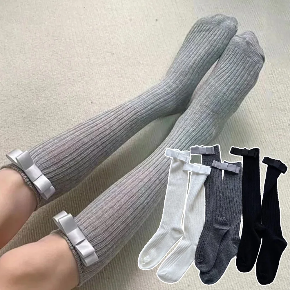 Cute Bow Tie Mid Cap Socks Hosiery Calf Soft Stocking Women Gray Vertical Stripes Slim Breathable Lolita Solid Stacked Socks
Cute Bow Tie Mid Cap Socks Hosiery Calf Soft Stocking Women Gray Vertical Stripes Slim Breathable Lolita Solid Stacked Socks