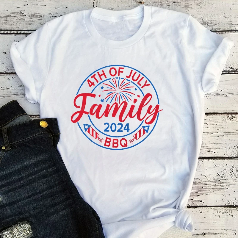 4th of July Family 2024 Tshirt 4th of July Tops Patriotic Women T Shirt Independence Day Family Shirt Aesthetic
4th of July Family 2024 Tshirt 4th of July Tops Patriotic Women T Shirt Independence Day Family Shirt Aesthetic