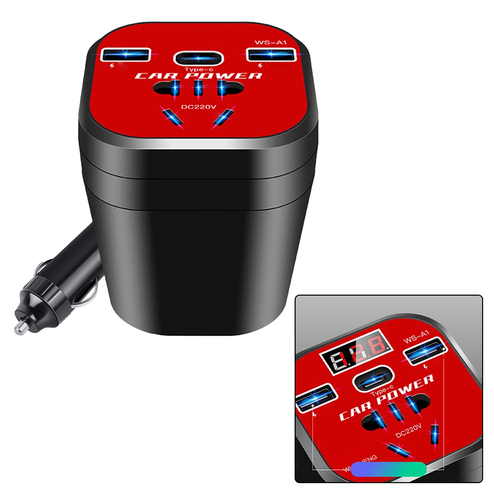 Charger Led Display Car Power Inverter Charging 12V/24V 150W ABS Converter Socket Charger Universal New ABS Black
Charger Led Display Car Power Inverter Charging 12V/24V 150W ABS Converter Socket Charger Universal New ABS Black