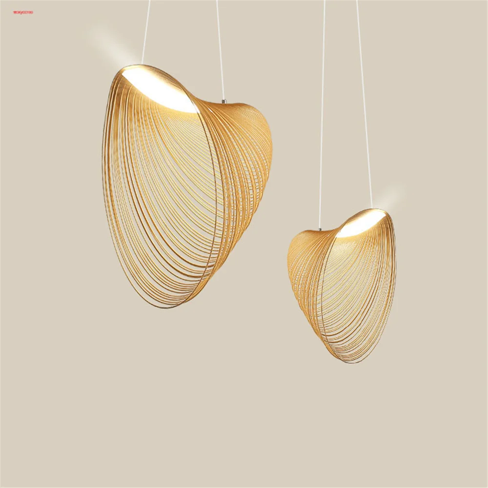

Creative Wooden Art Deco Led Chandeliers Designer Modern Indoor Lighting Fixtures Dining Room Kitchen Cafe Loft Hanging Lamp
