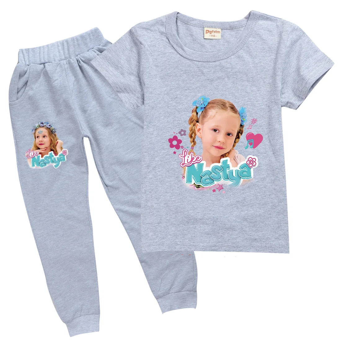 Lovely Like Nastya T Shirt Kids Short Sleeve Sportsuits Baby Girls Summer T-shirt Jogging Pants 2pcs Sets Toddler Boys Outfits
Lovely Like Nastya T Shirt Kids Short Sleeve Sportsuits Baby Girls Summer T-shirt Jogging Pants 2pcs Sets Toddler Boys Outfits