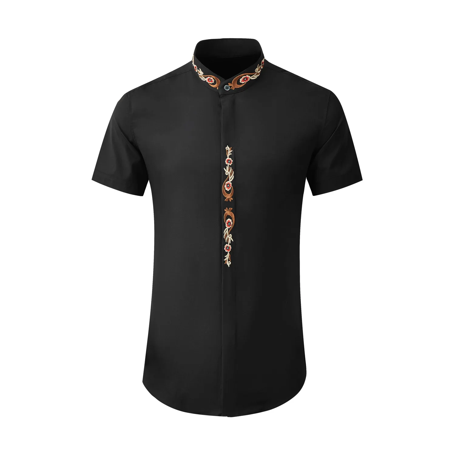 High Quality Luxury Jewelry Summer Short Sleeve Phoenix Tail Embroidered Men'S Shirts Classical Chinese Style Top Slim Fitgood
High Quality Luxury Jewelry Summer Short Sleeve Phoenix Tail Embroidered Men'S Shirts Classical Chinese Style Top Slim Fitgood