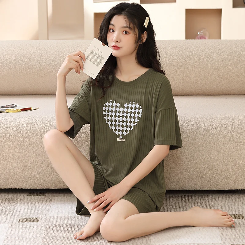 Korean Pajama for Women Summer Loungewear Sleepwear Sets Girls Cartoon Printed Pyjama Kawaii Casual Pijama Japanese Home Suit
Korean Pajama for Women Summer Loungewear Sleepwear Sets Girls Cartoon Printed Pyjama Kawaii Casual Pijama Japanese Home Suit