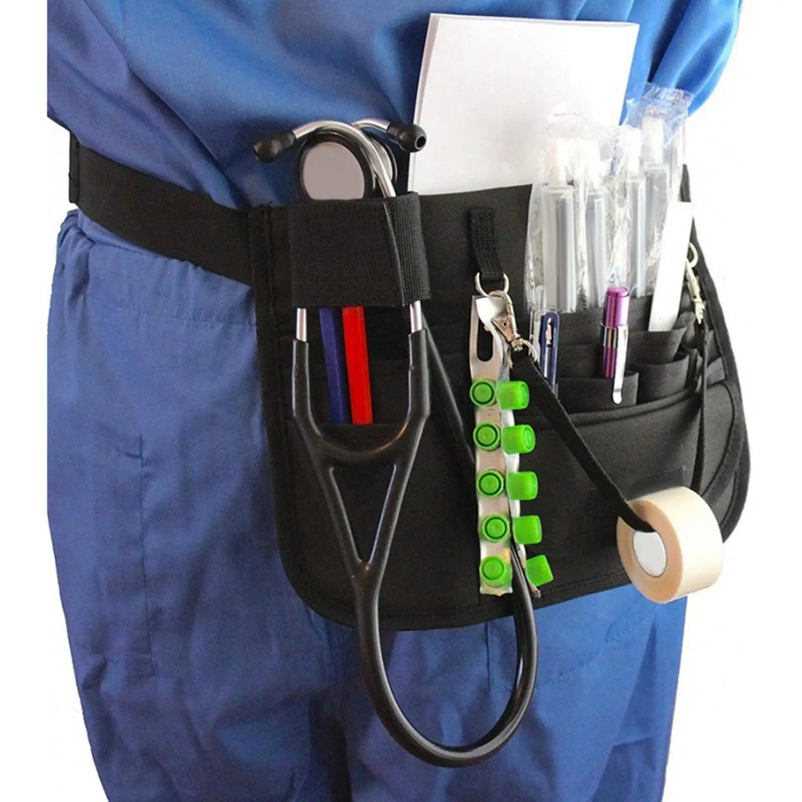 

Органайзер из ткани «Оксфорд» для медсестер, поясная сумка для медсестры, дополнительный карман, практичный ремень с несколькими отделениями, аптечка