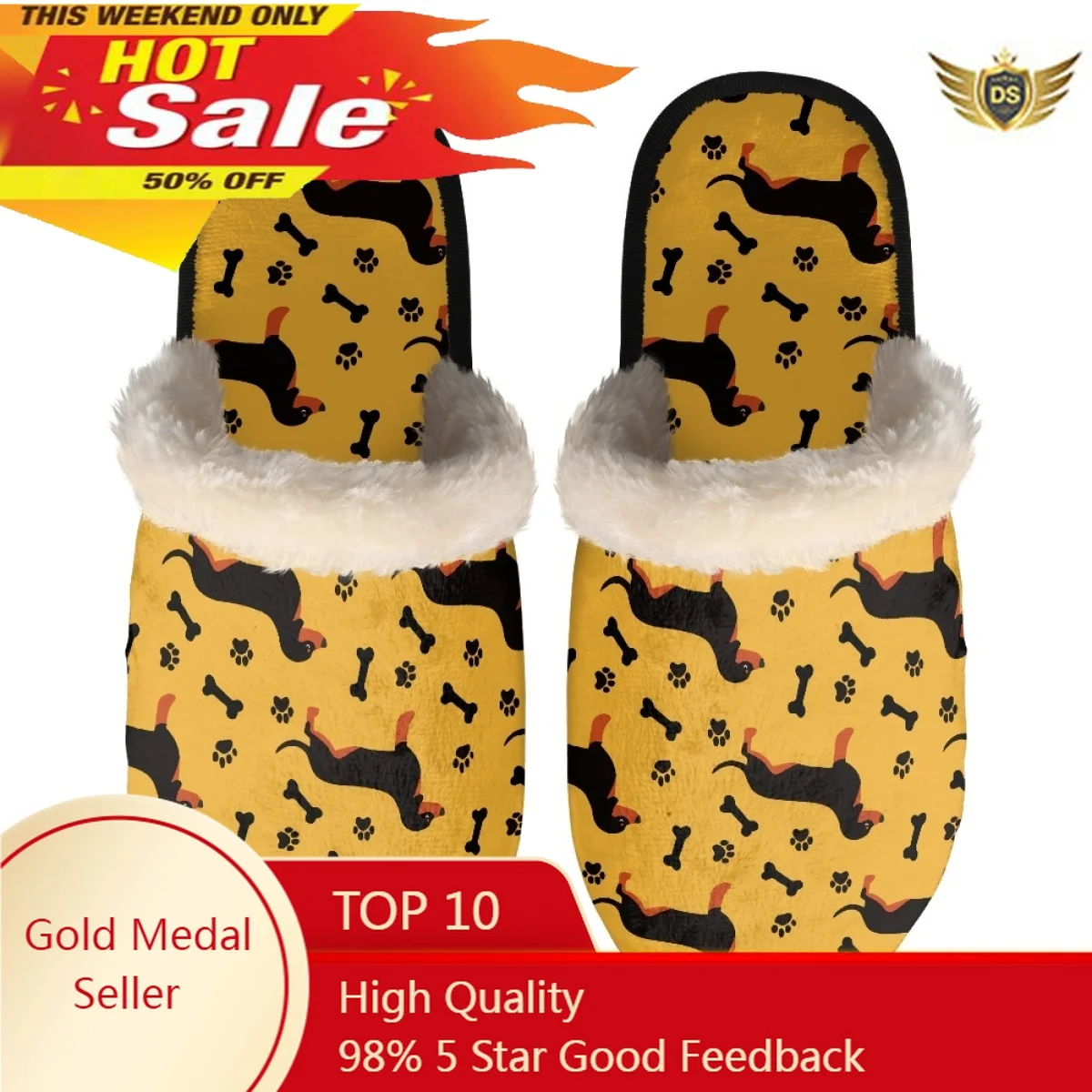 New Printed Cute Sausage Dog Winter Slippers Comfortable Anti Slip Soft Plush Indoors Slippers Fashion Bedroom Slipper House
New Printed Cute Sausage Dog Winter Slippers Comfortable Anti Slip Soft Plush Indoors Slippers Fashion Bedroom Slipper House