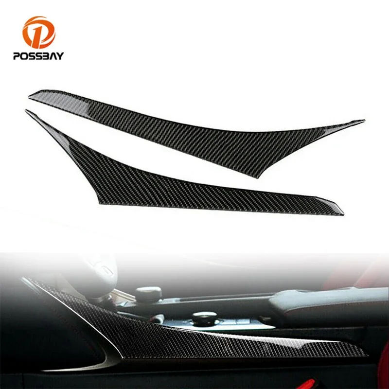 

2Pcs Car Interior Gear Shift Panel Side Trim Sticker Real Carbon Fiber for LEXUS IS250 IS300 IS350 2014 2015 2016 2017 2018