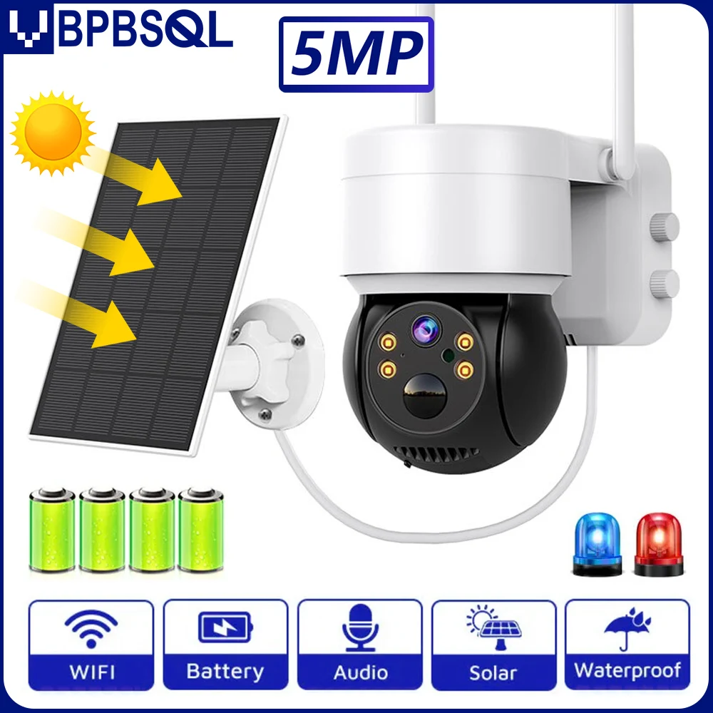 WiFi Solar Camera Outdoor Night Vision PTZ IP Camera With Solar Panel Recharge Battery 5MP CCTV Video Surveillance IP66 Cameras
WiFi Solar Camera Outdoor Night Vision PTZ IP Camera With Solar Panel Recharge Battery 5MP CCTV Video Surveillance IP66 Cameras