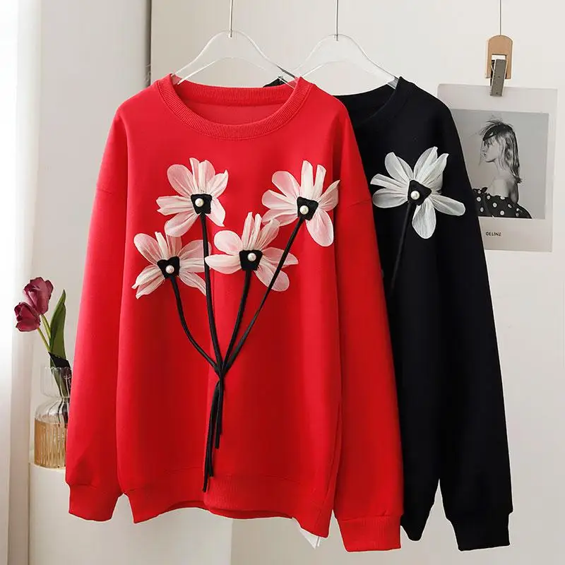 DIMANAF 2024 New Plus Size Women Hoodies Sweatshirts Cotton Long Sleeve Loose Casual Flower Tops Shirt Pullover Clothing
DIMANAF 2024 New Plus Size Women Hoodies Sweatshirts Cotton Long Sleeve Loose Casual Flower Tops Shirt Pullover Clothing
