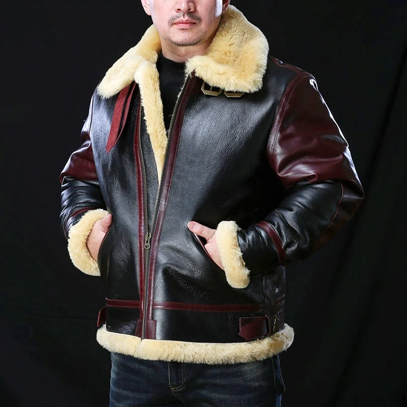 B31901 Asian Size Quality Warm Thick Heavy Genuine Sheep Leather Mens Winter Shearling Fur B3 Jacket
B31901 Asian Size Quality Warm Thick Heavy Genuine Sheep Leather Mens Winter Shearling Fur B3 Jacket