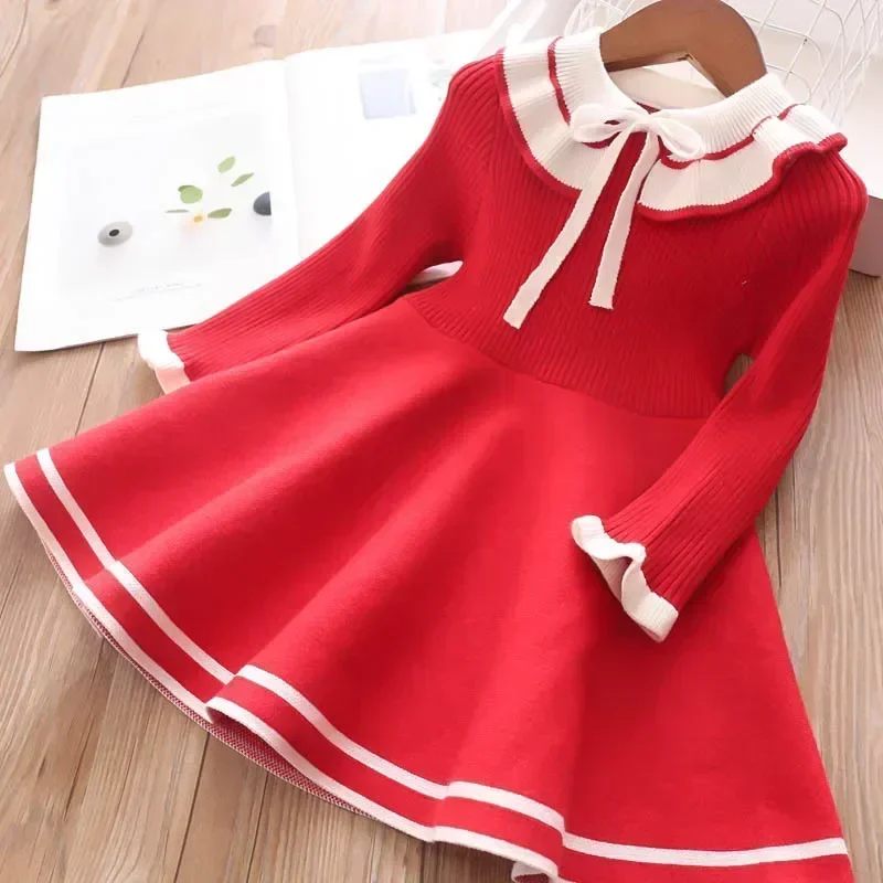 Autumn children warm Sweater dress for girls infant casual pure color Pleated princess dress Baby girl winter knitted dress
Autumn children warm Sweater dress for girls infant casual pure color Pleated princess dress Baby girl winter knitted dress